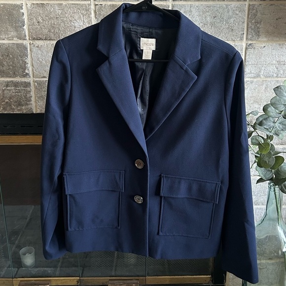 Chico's Navy Blue Blazer - Picture 1 of 3